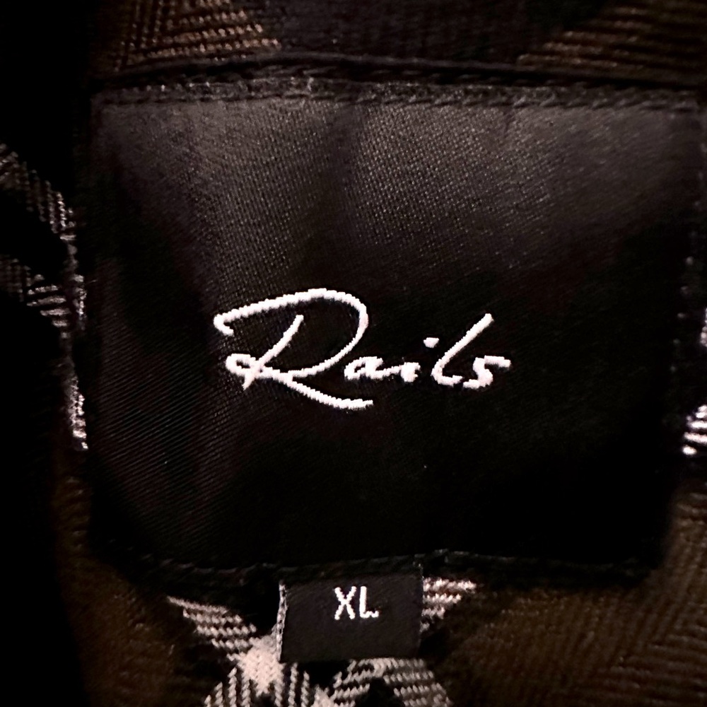 Rails Hunter Button-Front Shirt - Moss Black Ivor… - image 3